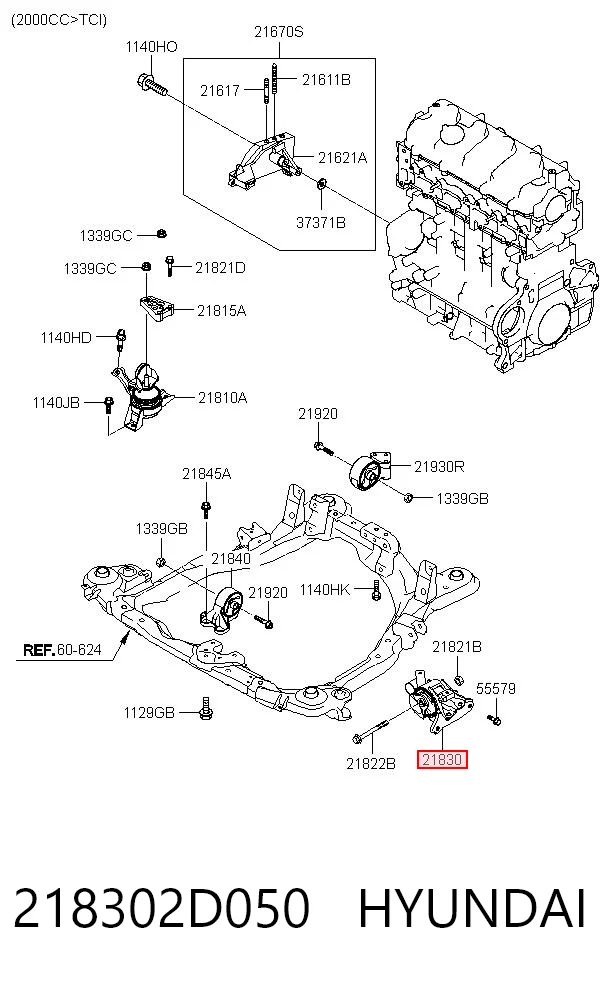 Poduszka (podpora) silnika lewa Hyundai Coupe II coupe (GK) (2001 - 2006) cena, od 45,01 USD
