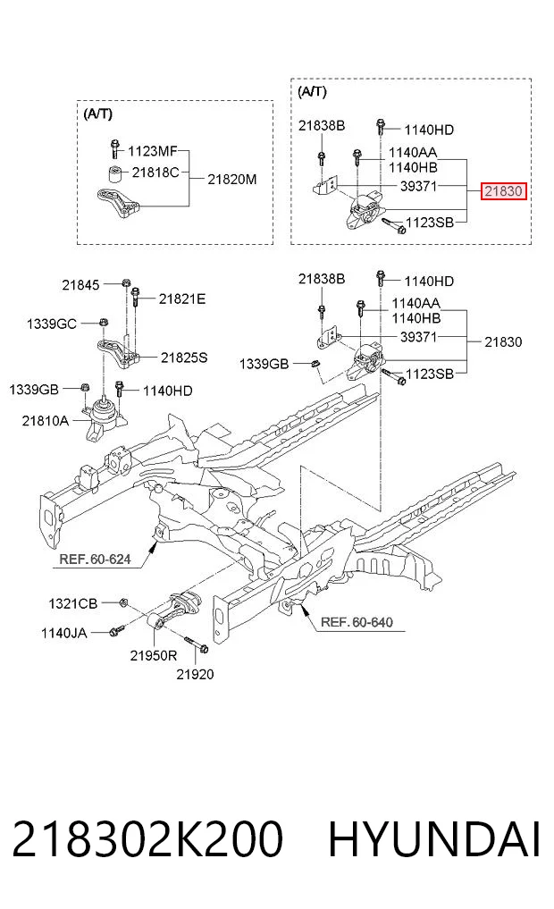 Poduszka (podpora) silnika lewa KIA Soul I hatchback (AM) (2008 - 2013) cena, od 50,77 USD