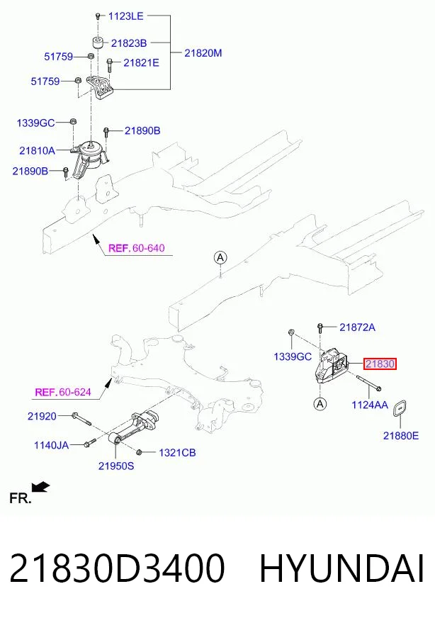 Poduszka (podpora) silnika lewa Hyundai Tucson III SUV (TL) (2015 - 2023) cena, od 56,27 USD