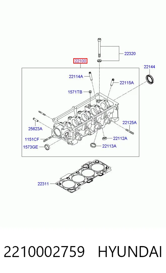 Głowica cylindrów do Hyundai I10  PA