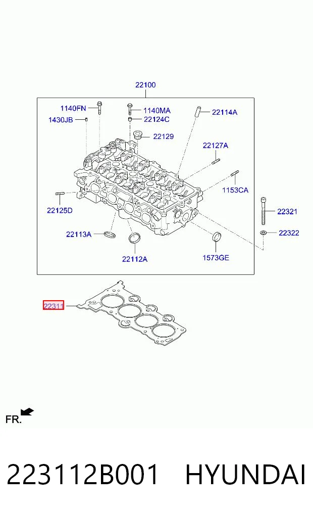 223112B001 Hyundai/Kia Uszczelka głowicy cylindrów