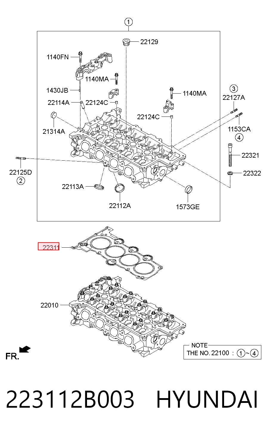 Uszczelka głowicy cylindrów do KIA Cerato III YD