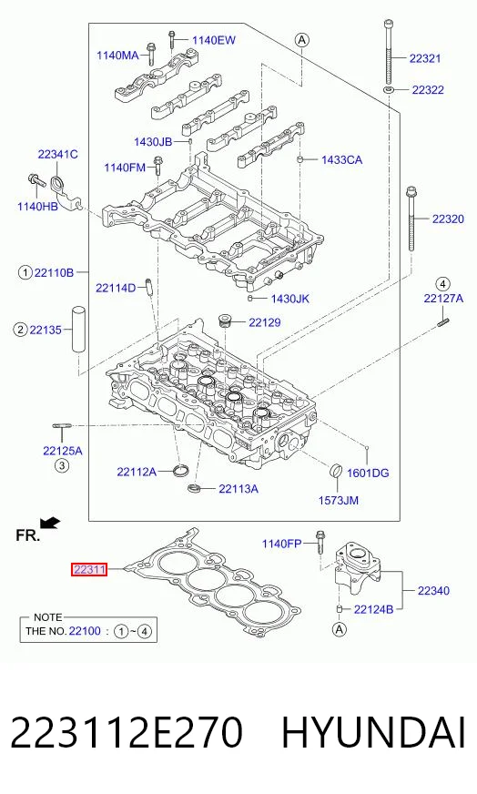 223112E270 Hyundai/Kia Uszczelka głowicy cylindrów