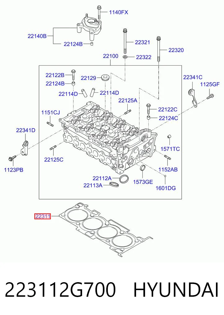 223112G700 Hyundai/Kia Uszczelka głowicy cylindrów