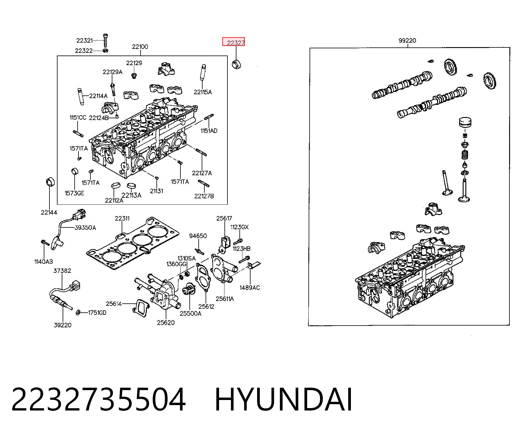 Zaślepka głowicy cylindrów/bloku cylindrów do Hyundai Sonata IV EF