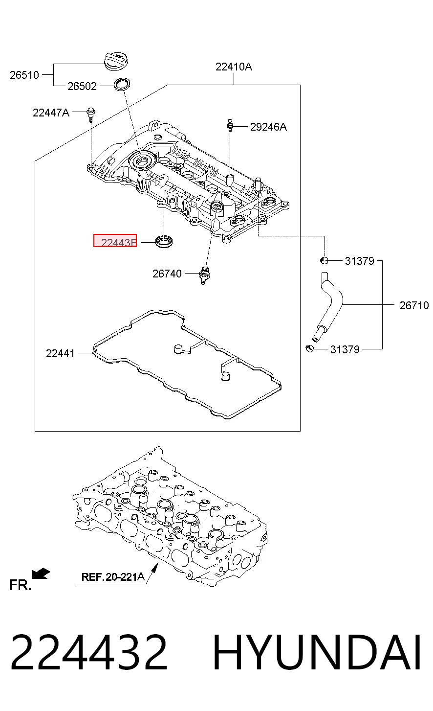 224432 Hyundai/Kia Pierścień uszczelniający gniazda świecy