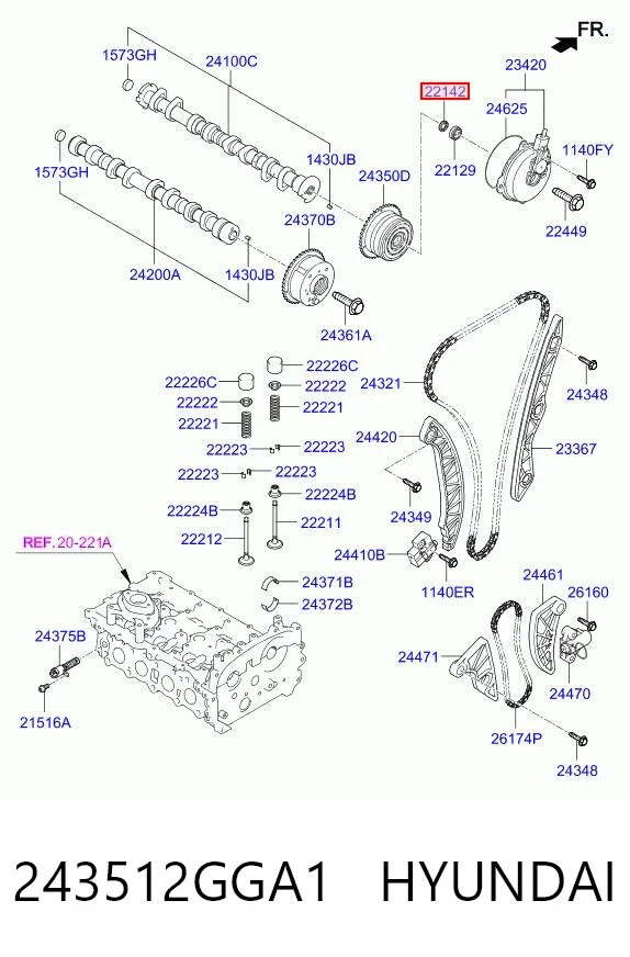 243512GGA1 Hyundai/Kia Wkładka dna nadwozia
