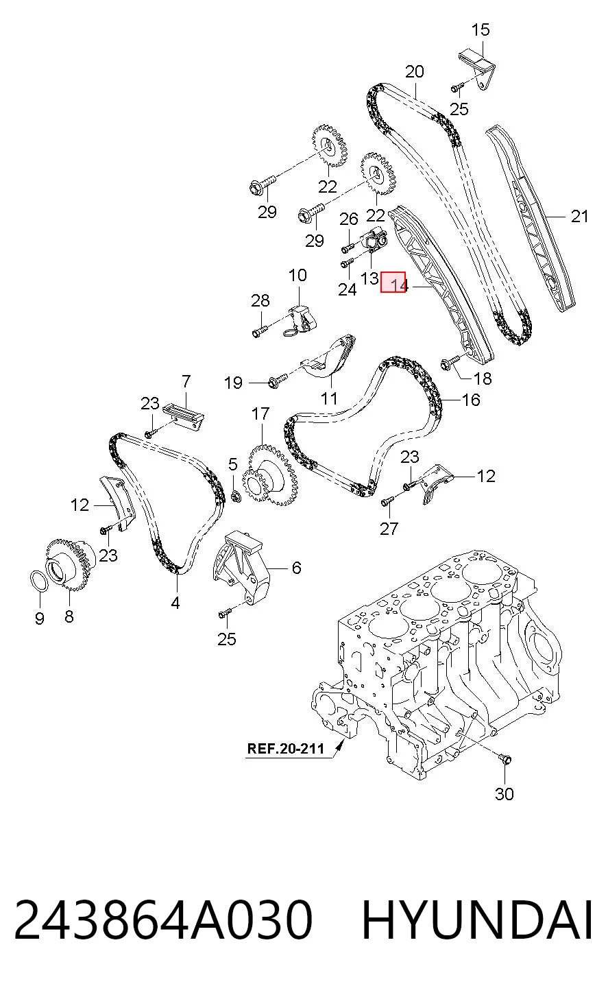 243864A030 Hyundai/Kia