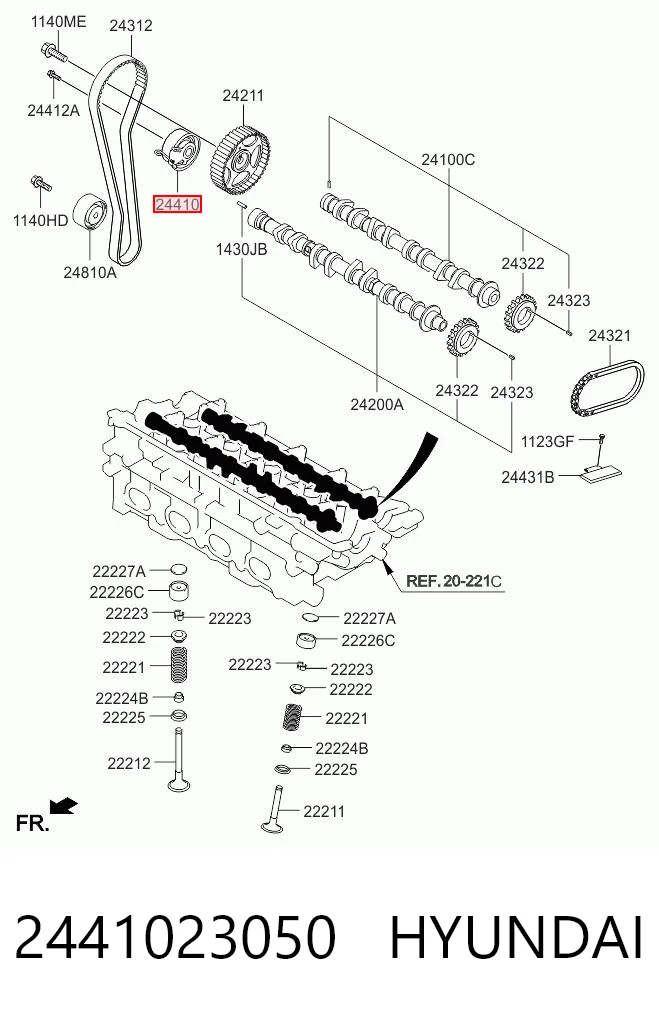 2441023050 Hyundai/Kia Rolka napinacza paska rozrządu