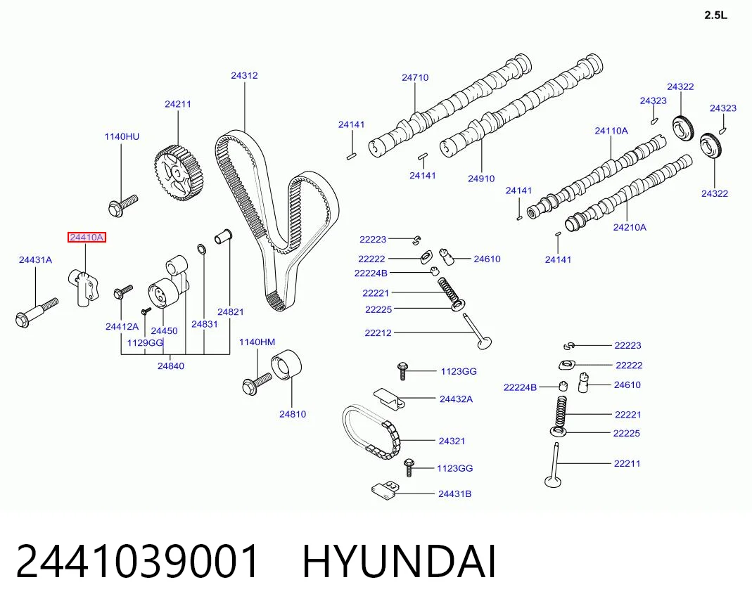 Napinacz paska rozrządu do Hyundai Terracan HP