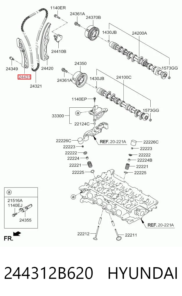 244312B620 Hyundai/Kia Tłumik drgań łańcucha rozrządu