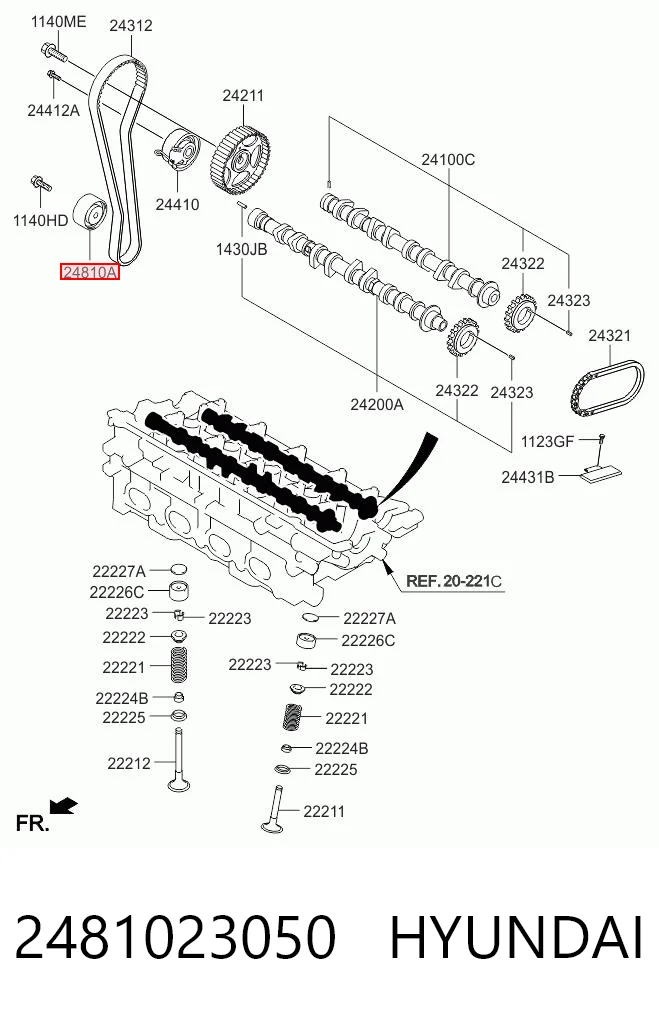2481023050 Hyundai/Kia Rolka prowadząca kierunkowa paska rozrządu