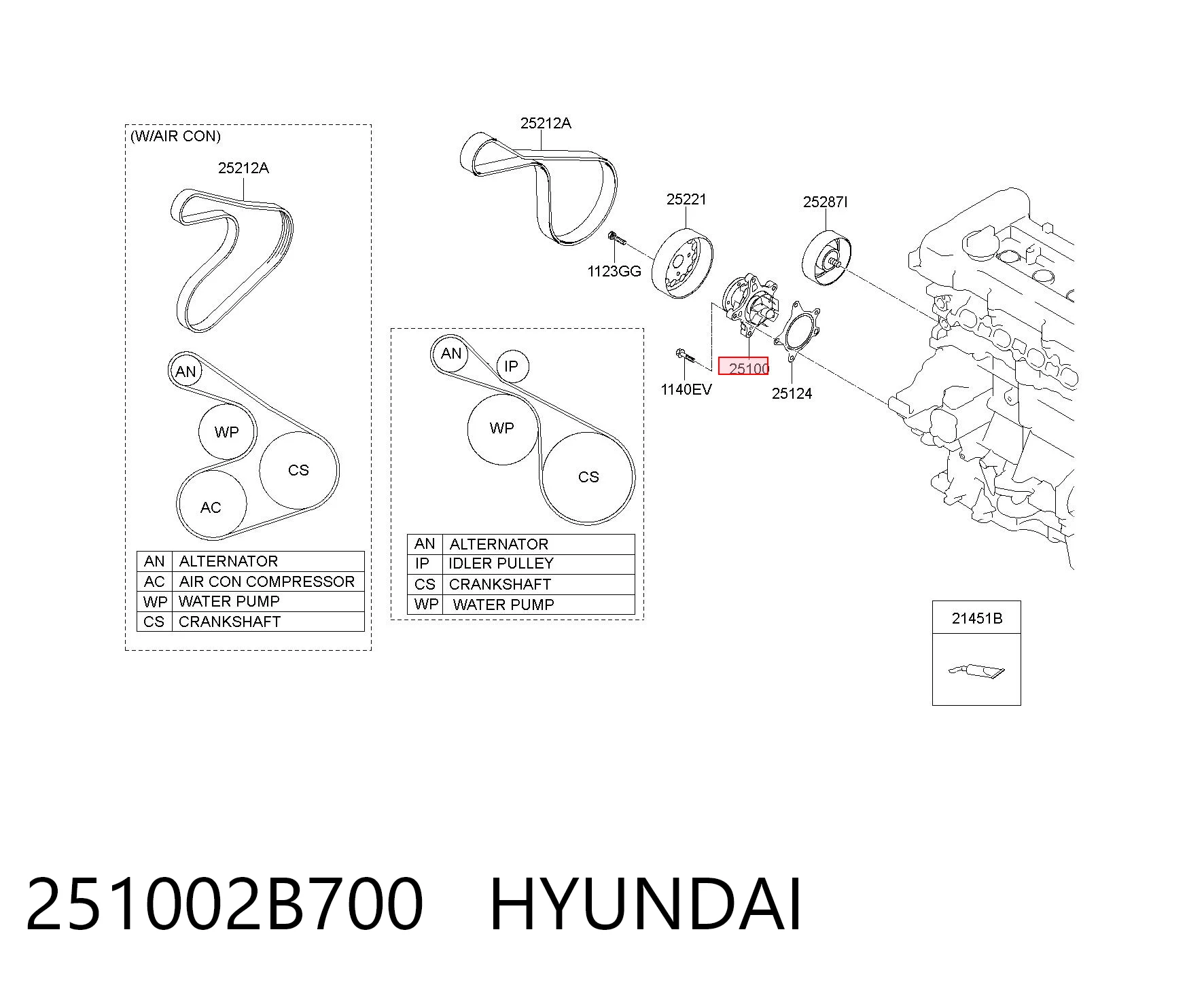 251002B700 Hyundai/Kia Pompa chłodząca wodna