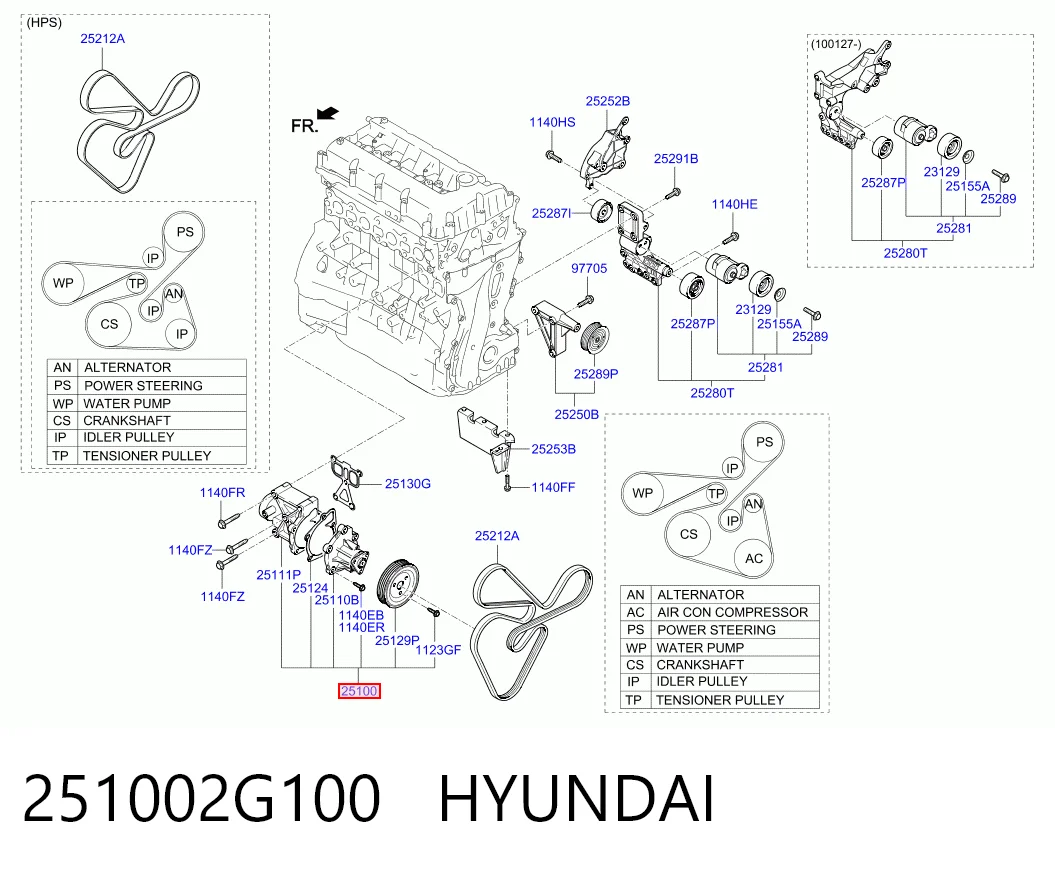251002G100 Hyundai/Kia Pompa chłodząca wodna