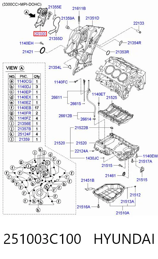 251003C100 Hyundai/Kia Pompa chłodząca wodna