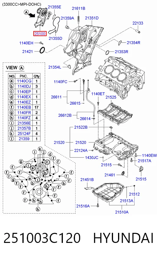 251003C120 Hyundai/Kia Pompa chłodząca wodna