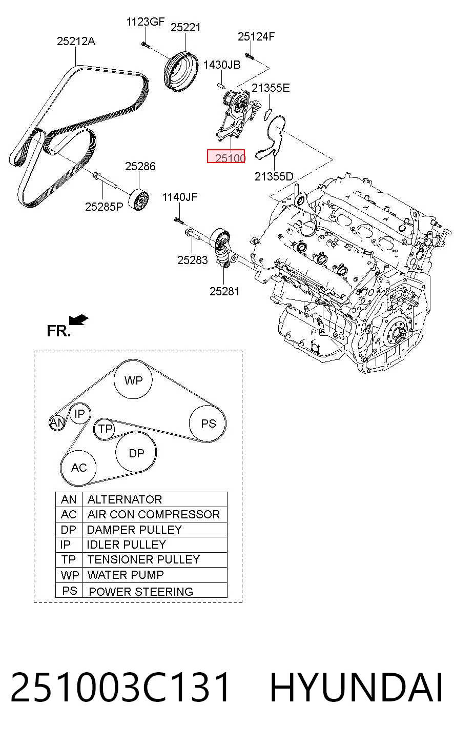 251003C131 Hyundai/Kia Pompa chłodząca wodna