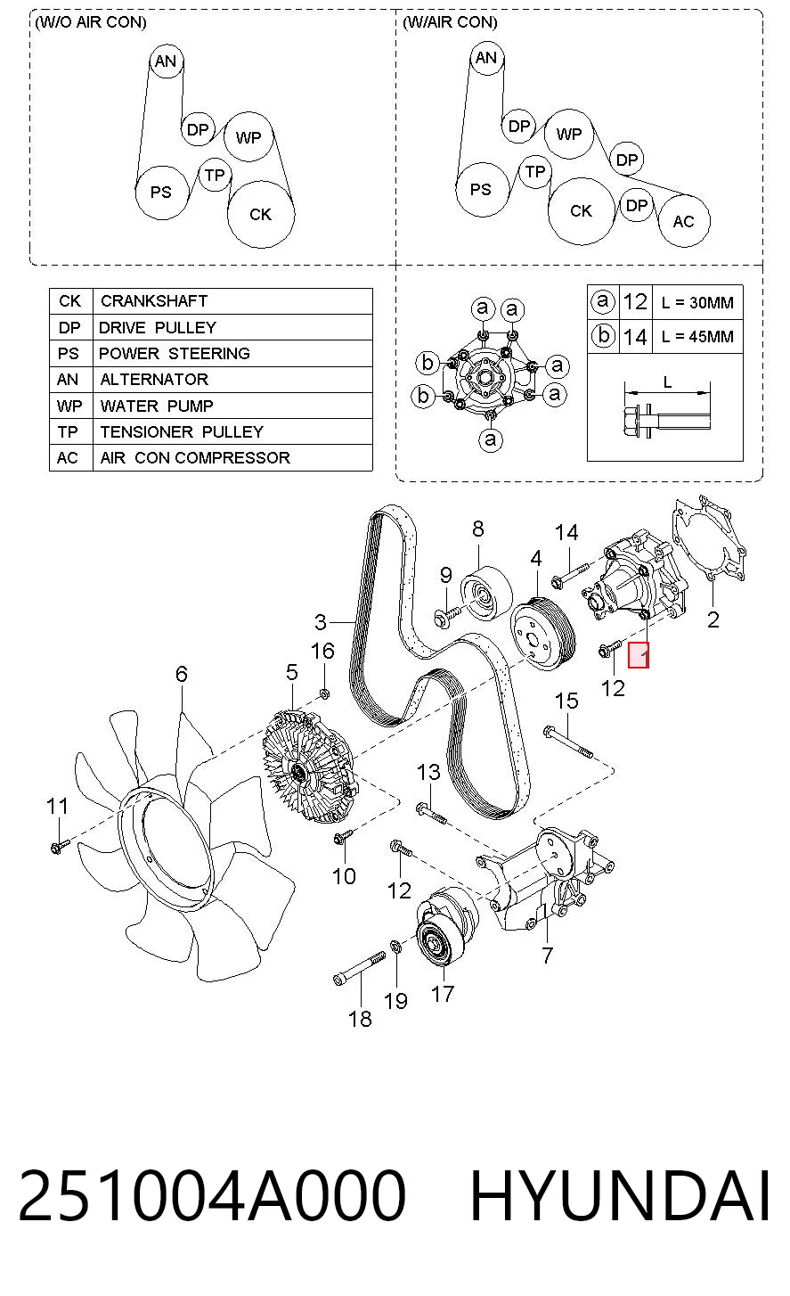 251004A000 Hyundai/Kia Pompa chłodząca wodna