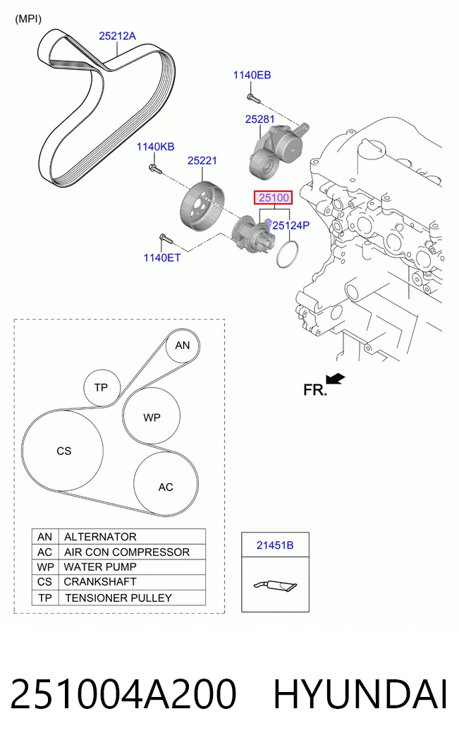 251004A200 Hyundai/Kia Pompa chłodząca wodna