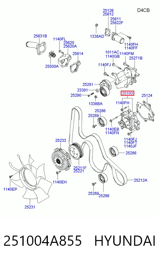 251004A855 Hyundai/Kia Pompa chłodząca wodna