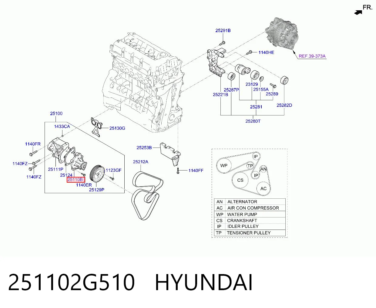 251102G510 Hyundai/Kia Pompa chłodząca wodna