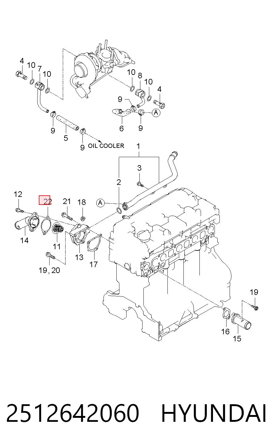Uszczelka termostatu do Hyundai Galloper  JK