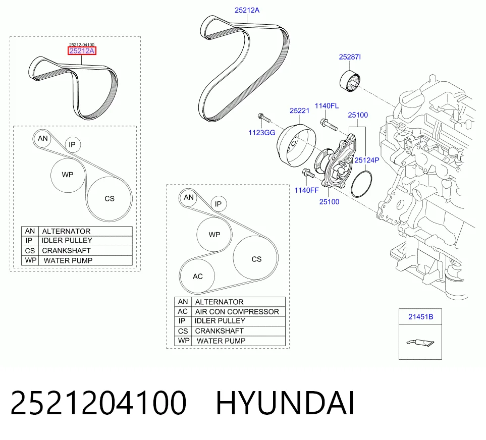 2521204100 Hyundai/Kia
