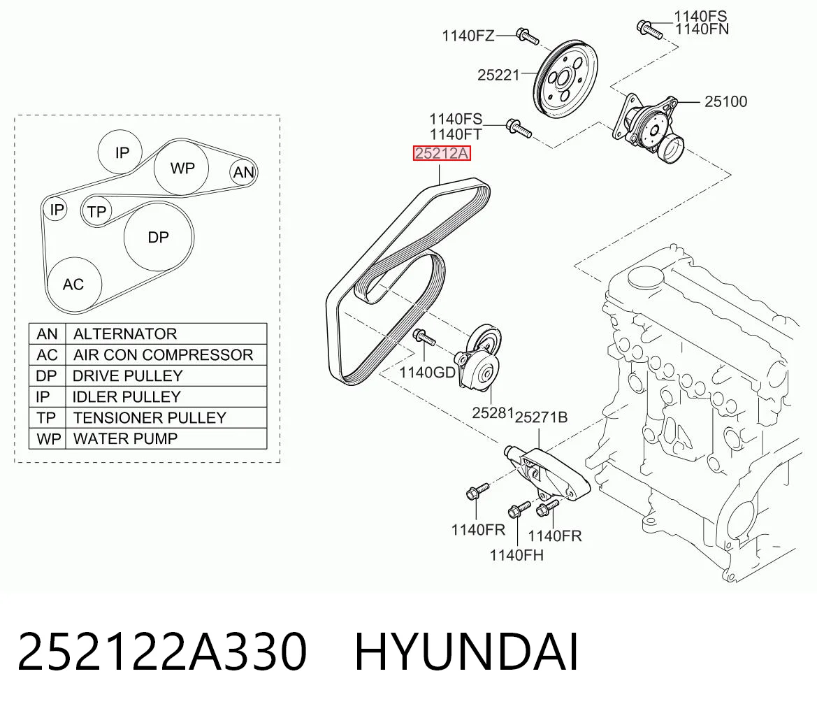 252122A330 Hyundai/Kia