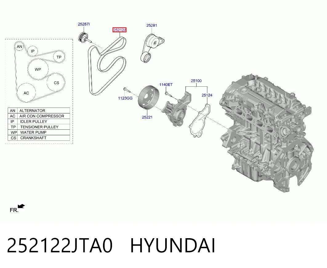 252122JTA0 Hyundai/Kia