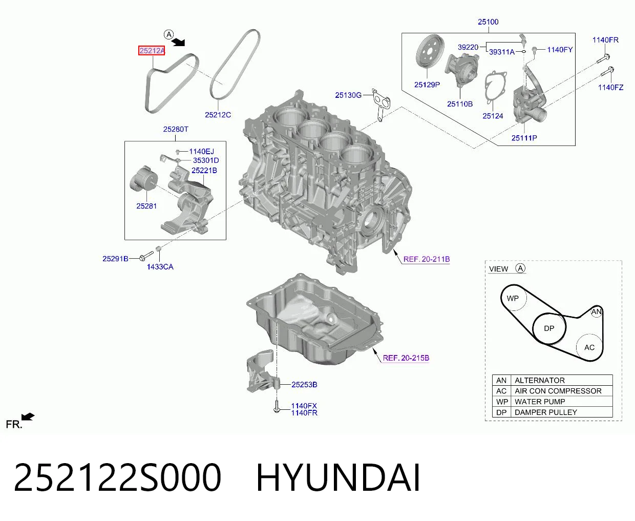 252122S000 Hyundai/Kia