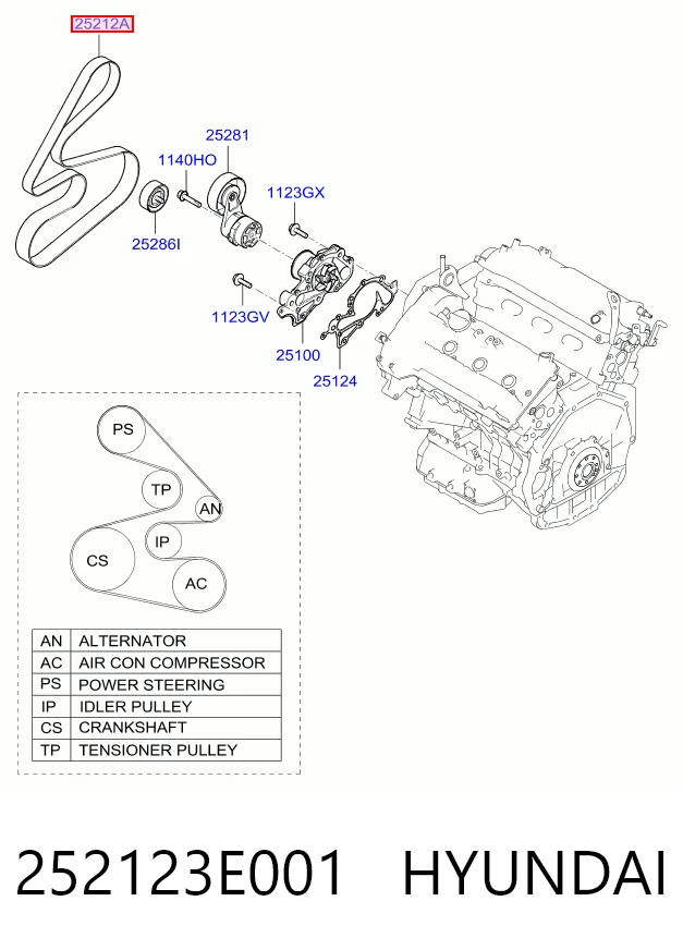 252123E001 Hyundai/Kia