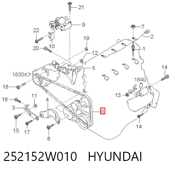 252152W010 Hyundai/Kia