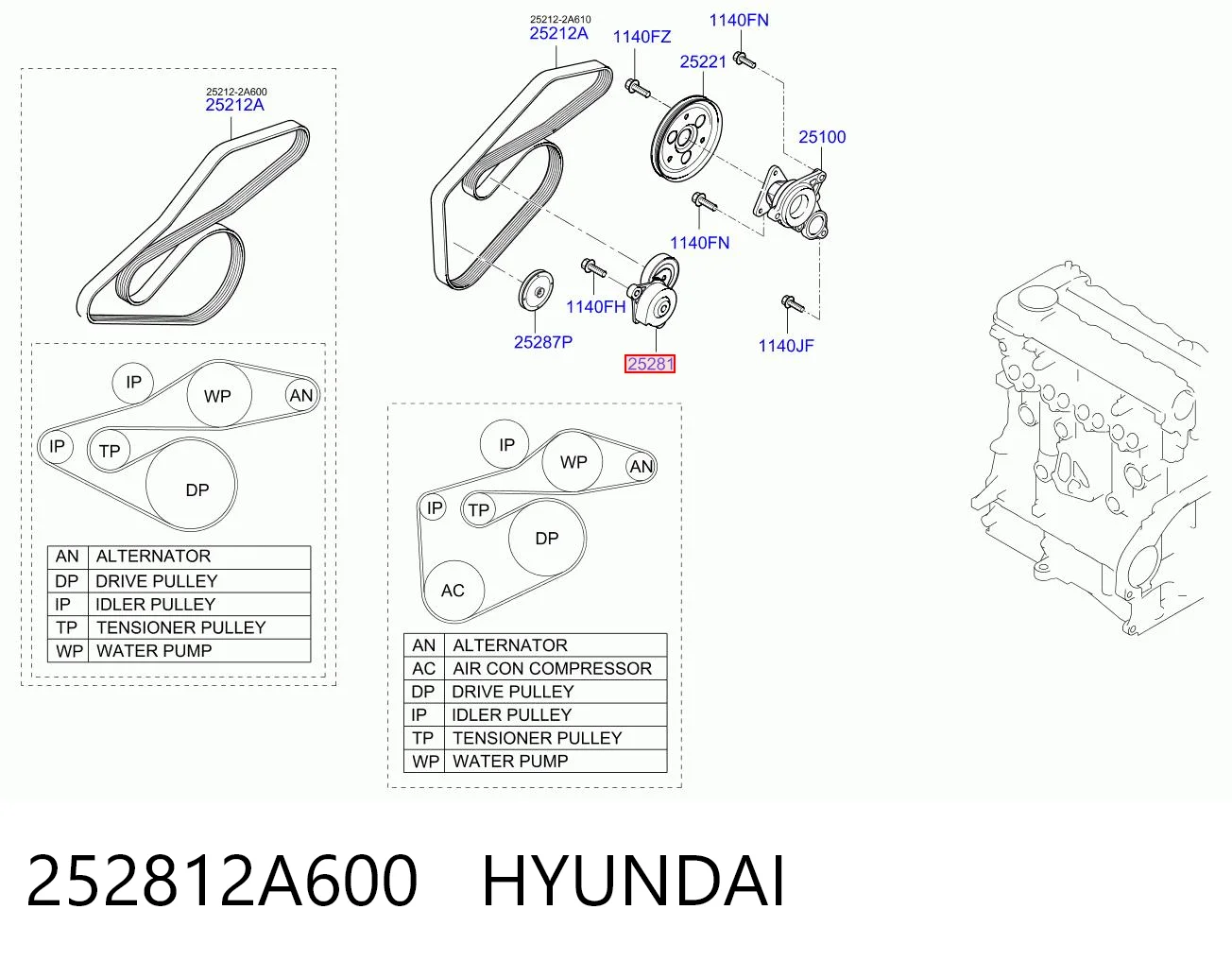 252812A600 Hyundai/Kia