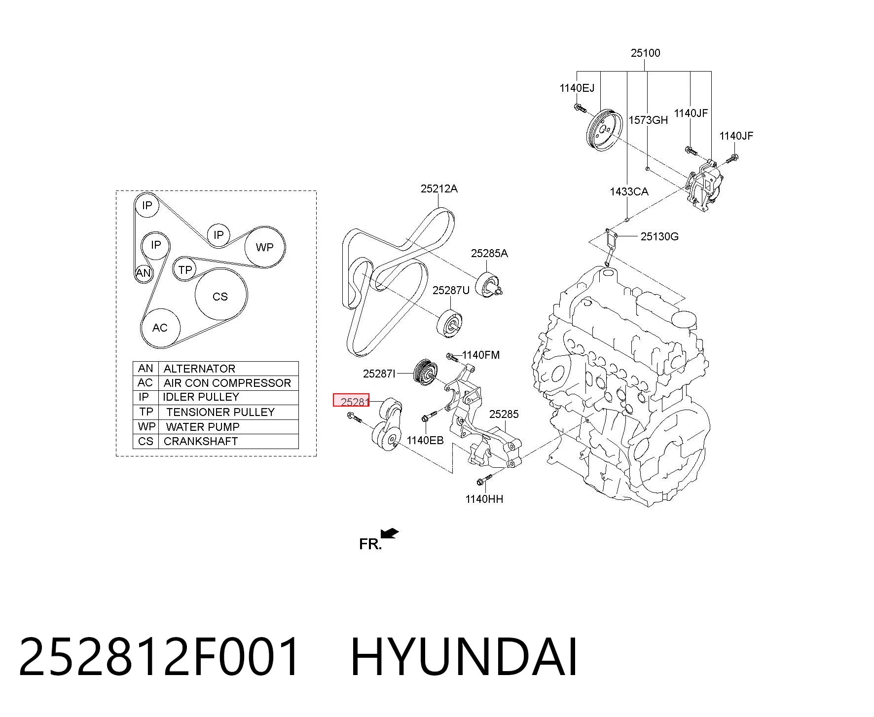 252812F001 Hyundai/Kia