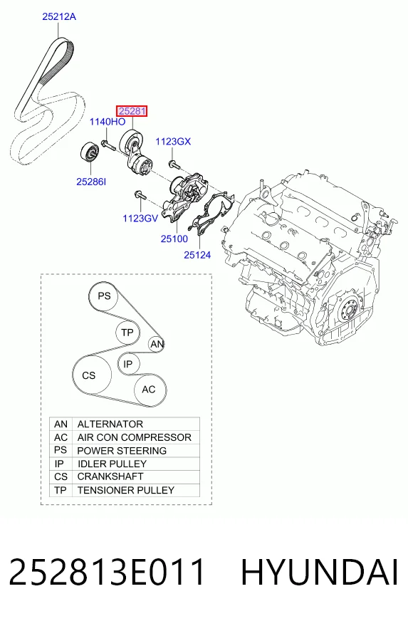252813E011 Hyundai/Kia