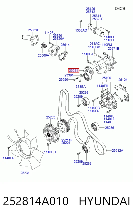 252814A010 Hyundai/Kia