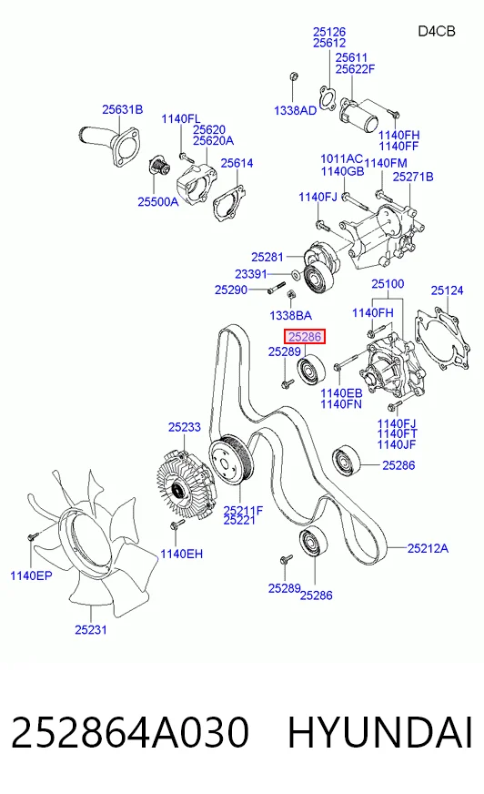252864A030 Hyundai/Kia