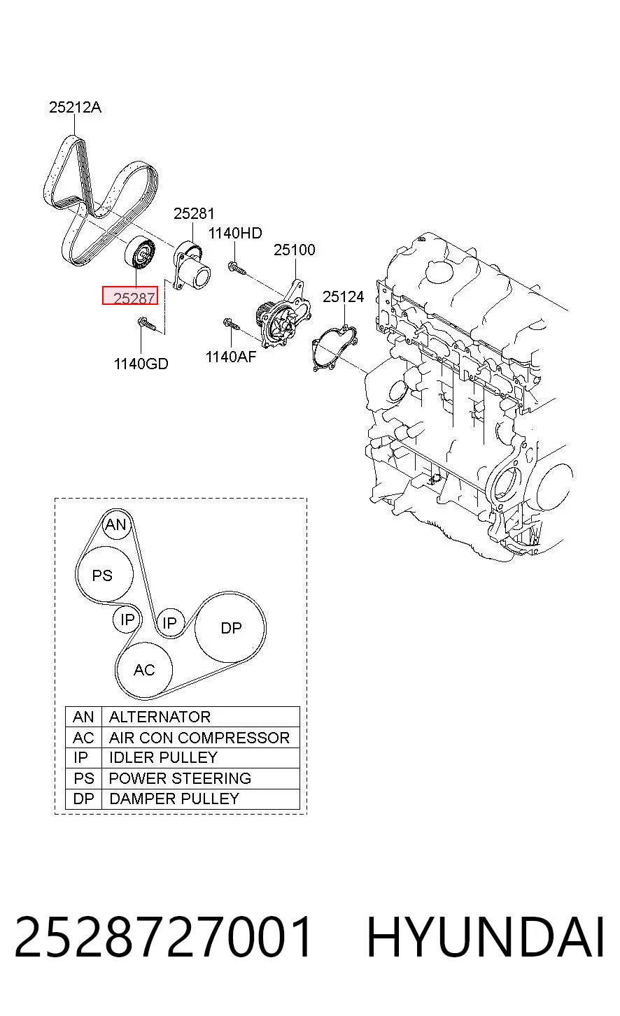 2528727001 Hyundai/Kia