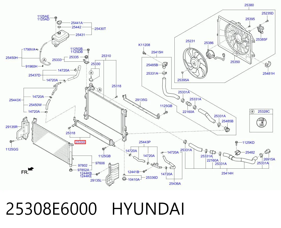25308E6000 Hyundai/Kia Chłodnica automatycznej/mechanicznej skrzyni biegów