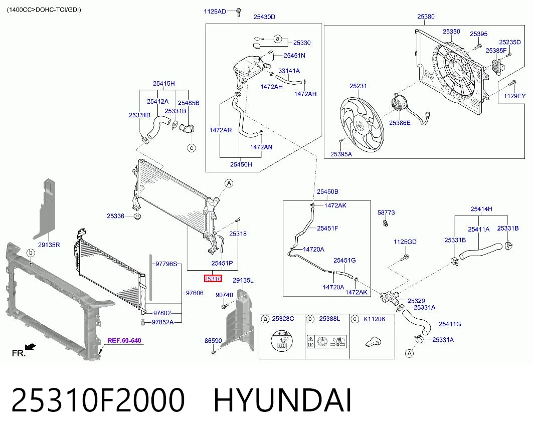 25310F2000 Hyundai/Kia Chłodnica silnika