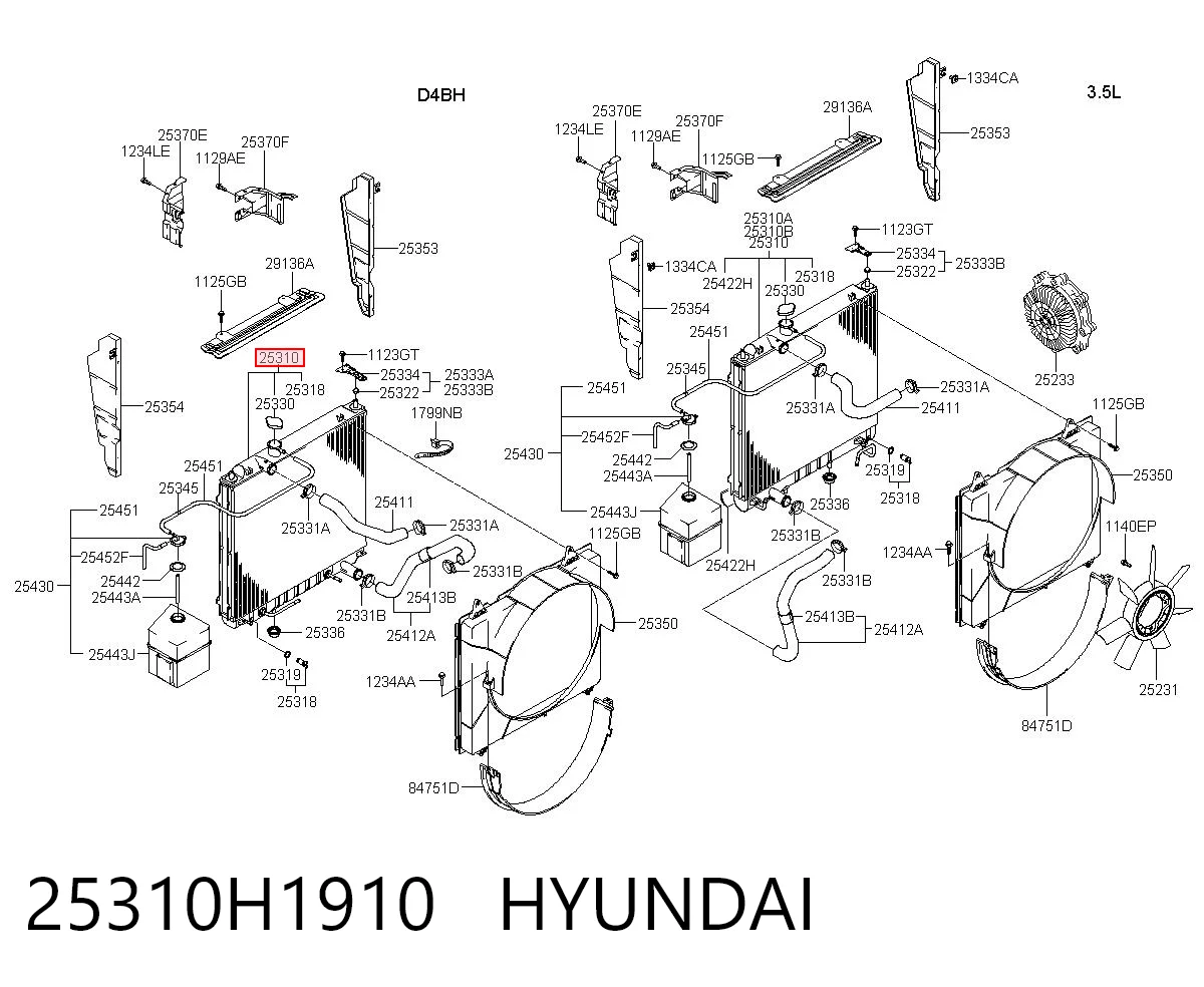 25310H1910 Hyundai/Kia