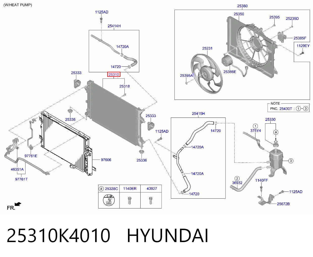 25310K4010 Hyundai/Kia Chłodnica silnika