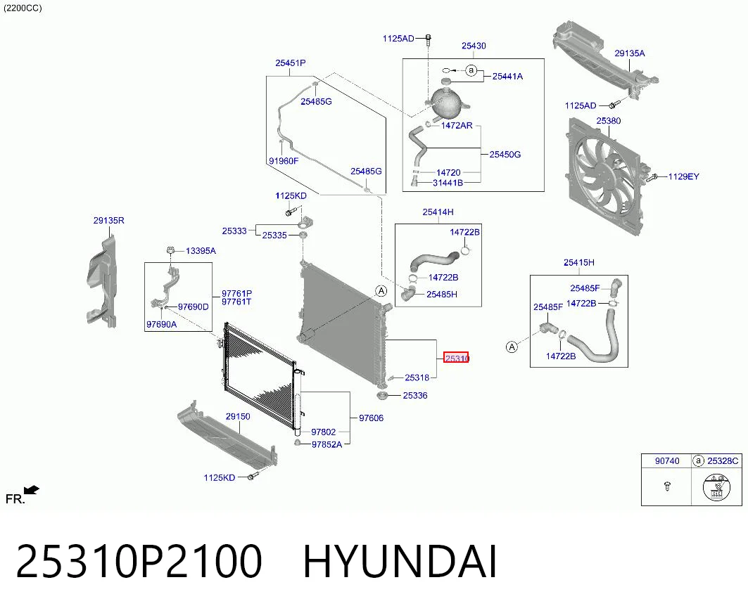 Chłodnica silnika Hyundai Santa Fe IV