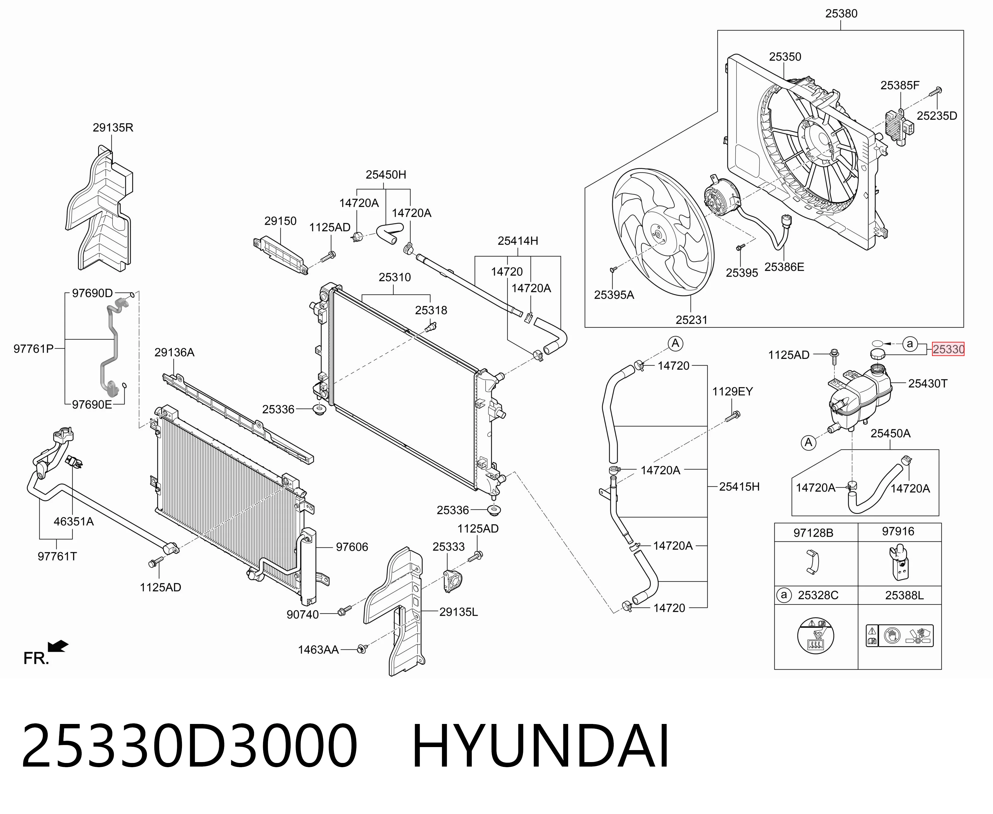 Do koszyka Pokrywa (korek) zbiornika wyrównawczego Hyundai Tucson III TL