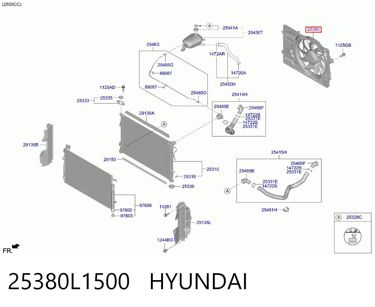  Wentylator elektryczny układu chłodzenia kompletny (silnik+wirnik) Hyundai Sonata 8