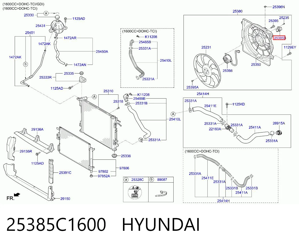25385C1600 Hyundai/Kia Regulator obrotów wentylatora (sterownik)