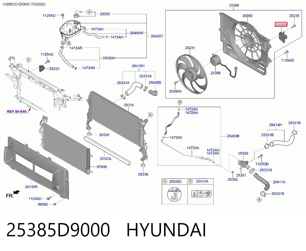 25385D9000 Hyundai/Kia Regulator obrotów wentylatora (sterownik)