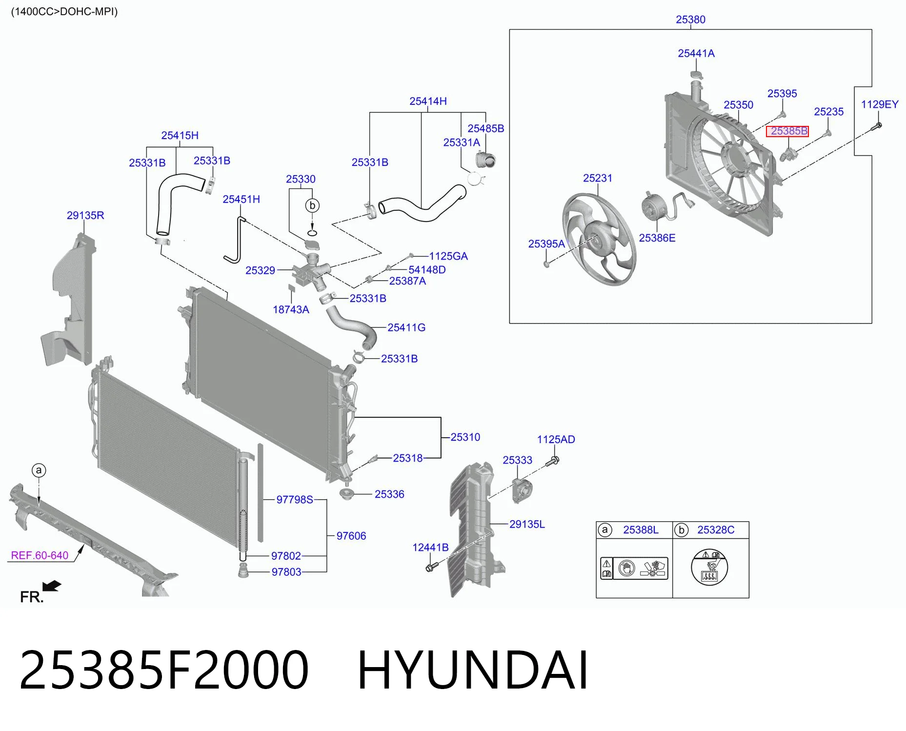 25385F2000 Hyundai/Kia Rezystor wentylatora nagrzewnicy (ogrzewacza kabiny)