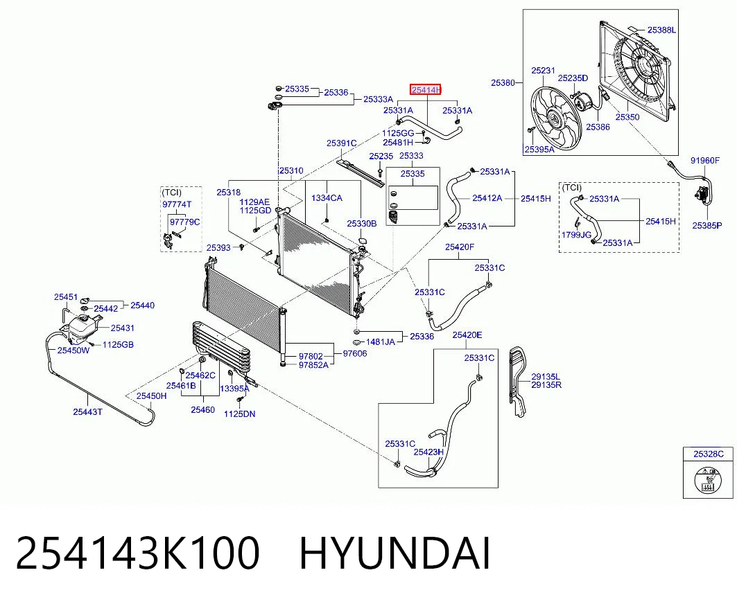 Przewód (króciec) chłodnicy górny do Hyundai Sonata NF