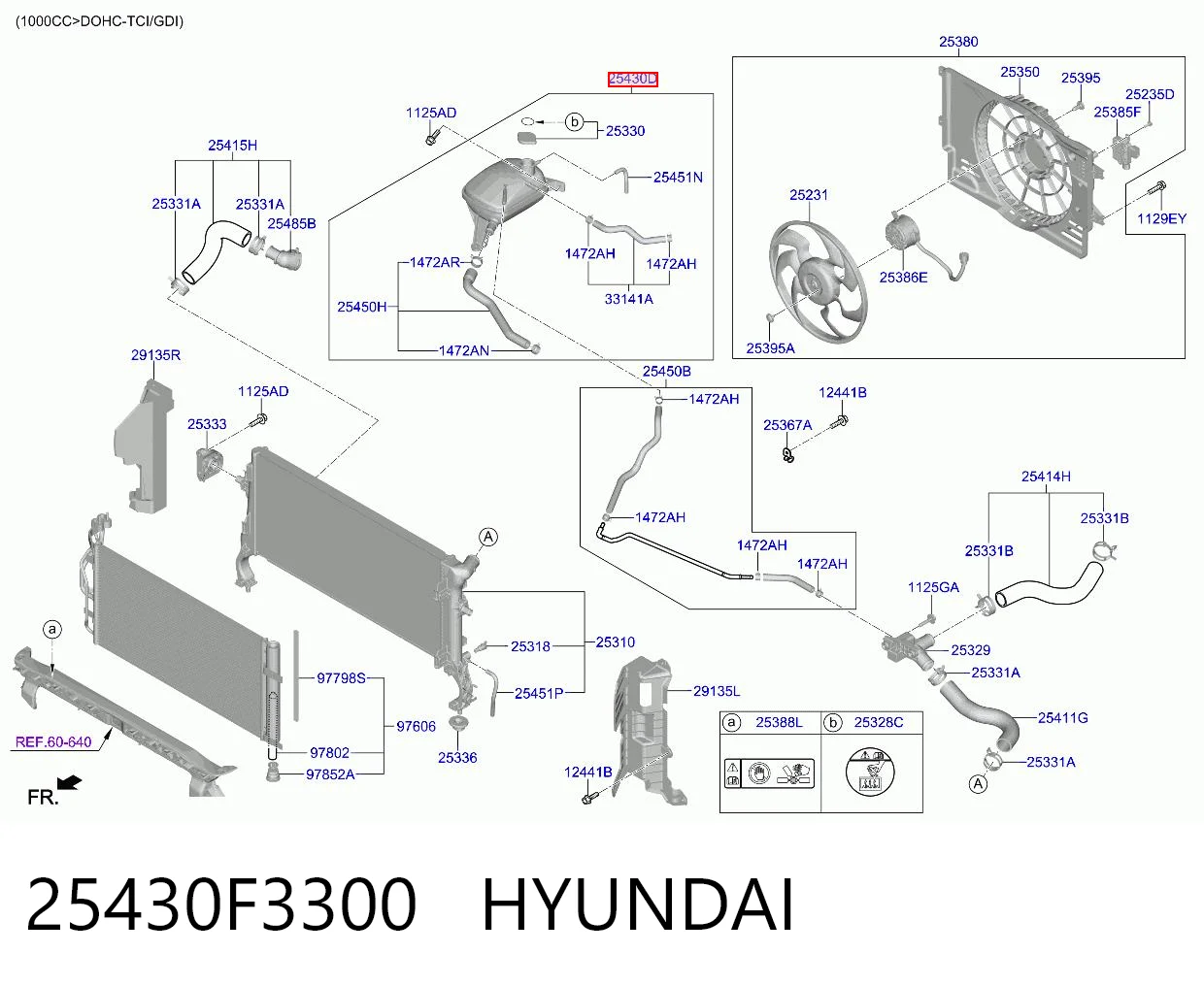 25430F3300 Hyundai/Kia Zbiorniczek wyrównawczy układu chłodzenia
